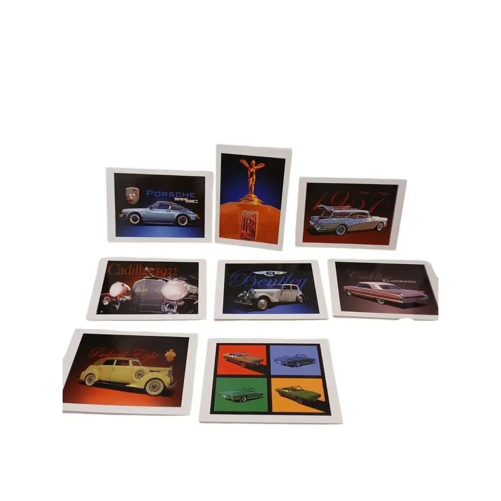 8‎ Luxury Cars GREETING CARDS FEATURING Porsche & Rolls Royce Blank w Envelopes